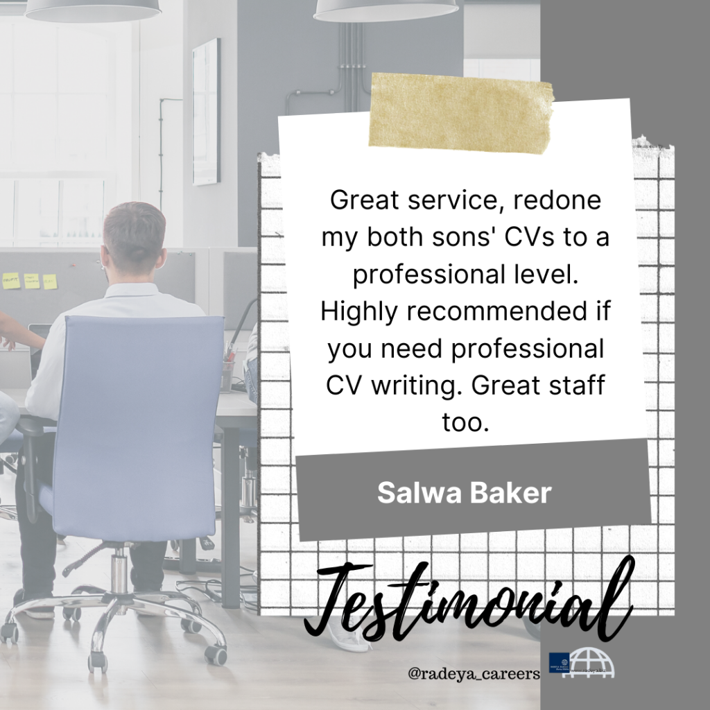 resume and career services client testimonial